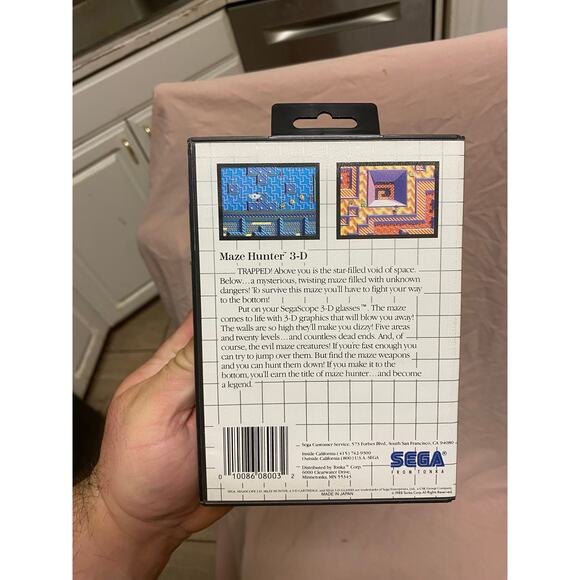 Maze Hunter 3-D (Sega Master System, 1988) CIB - Picture 2 of 3